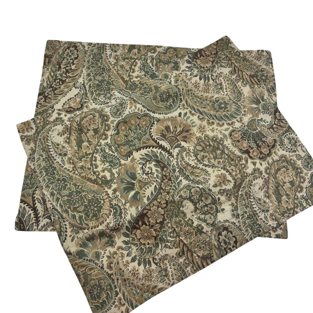 Harbor House 100% Cotton Boho Floral Paisley Earth Tone Pillow Shams Set of 2